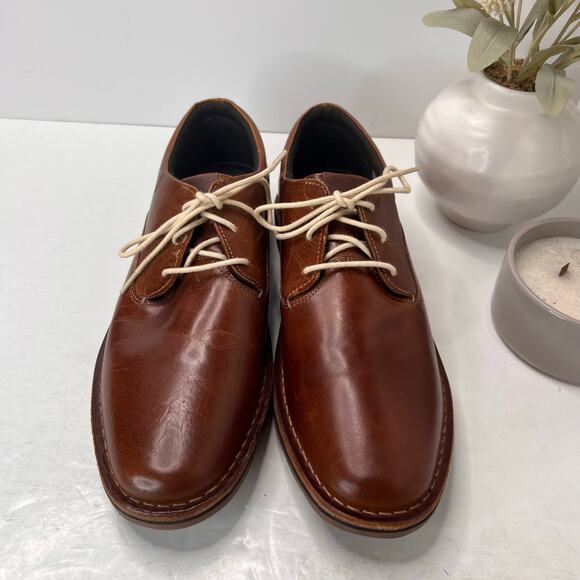Steve Madden Harpoon 981 Oxford Shoes Lace Up Leather Wood Brown Men 12 Tried On main image 4
